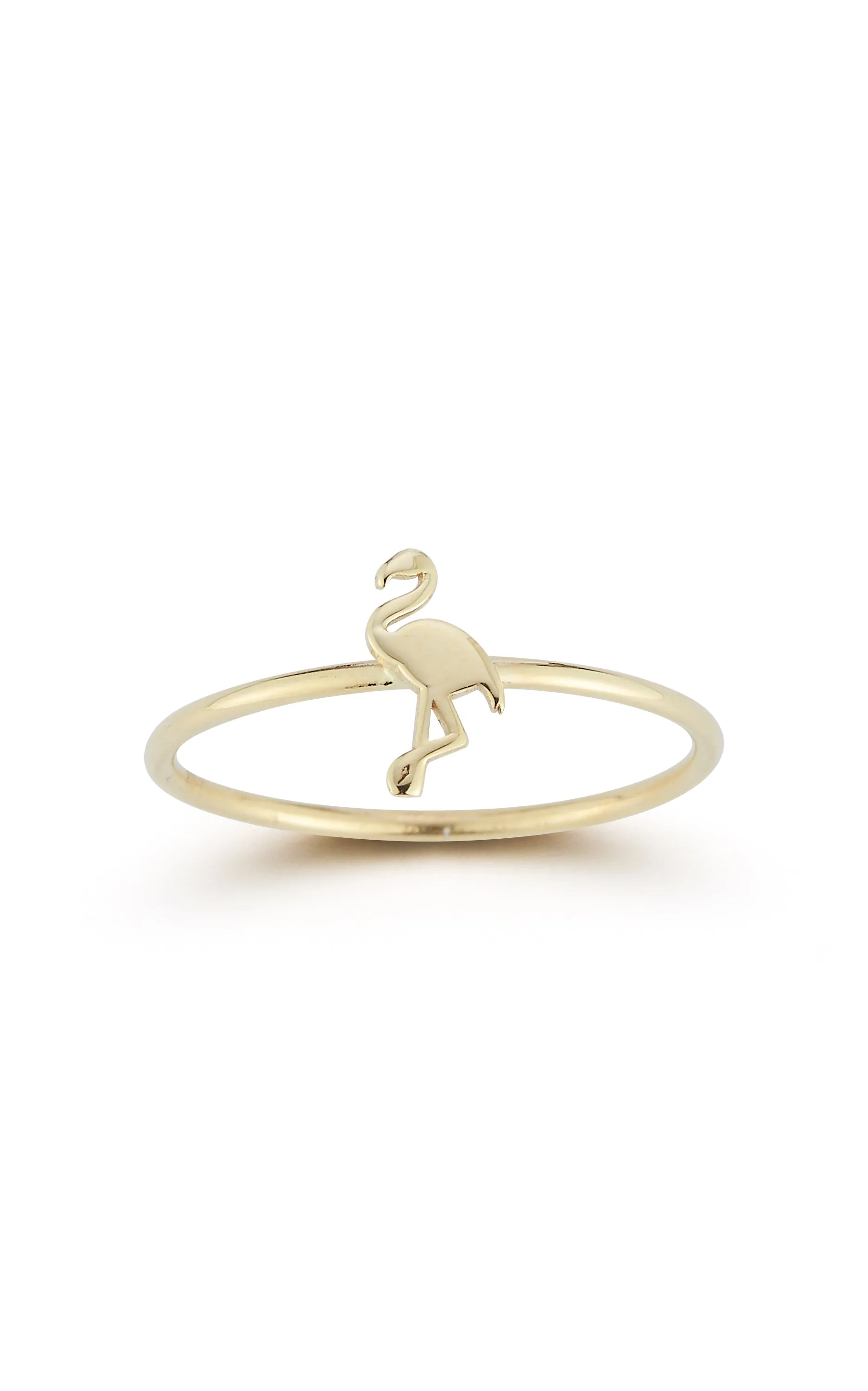 14K Gold Flamingo Ring
