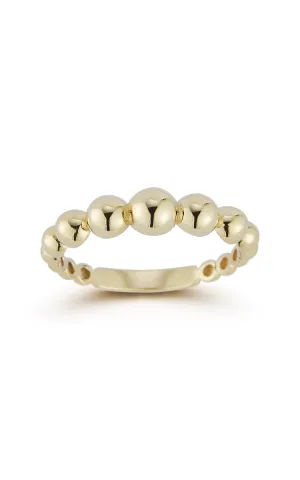 14K Gold Graduated Bubble Ring