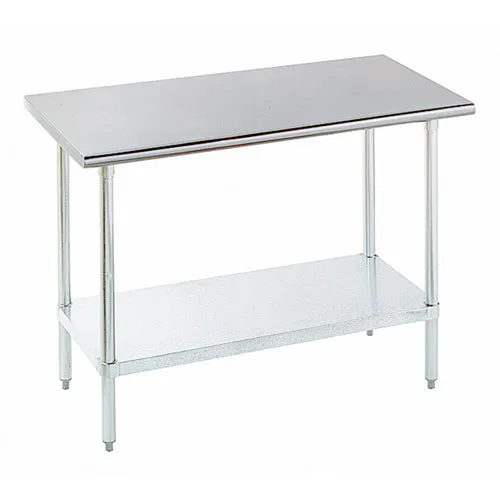 Advance Tabco TT-304-X Economy Worktable, Stainless Steel Flat Top, Galv.Undershelf, 30"x 48"