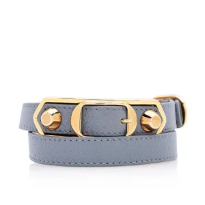 Balenciaga Lambskin Giant Wrap Double Tour Bracelet - Size S - FINAL SALE (SHF-18876)