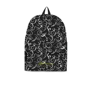 B&W Squiggles Back Pack