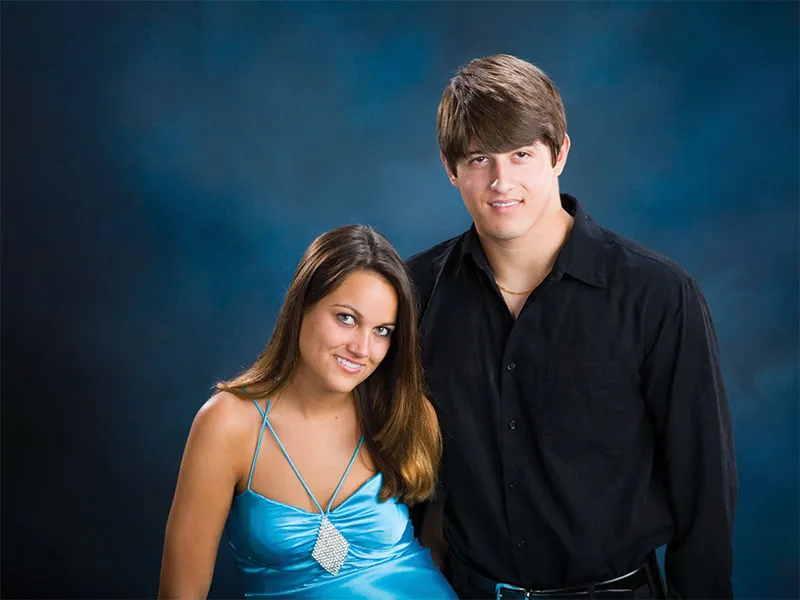 Blue Hand Painted Backdrop-Piroli