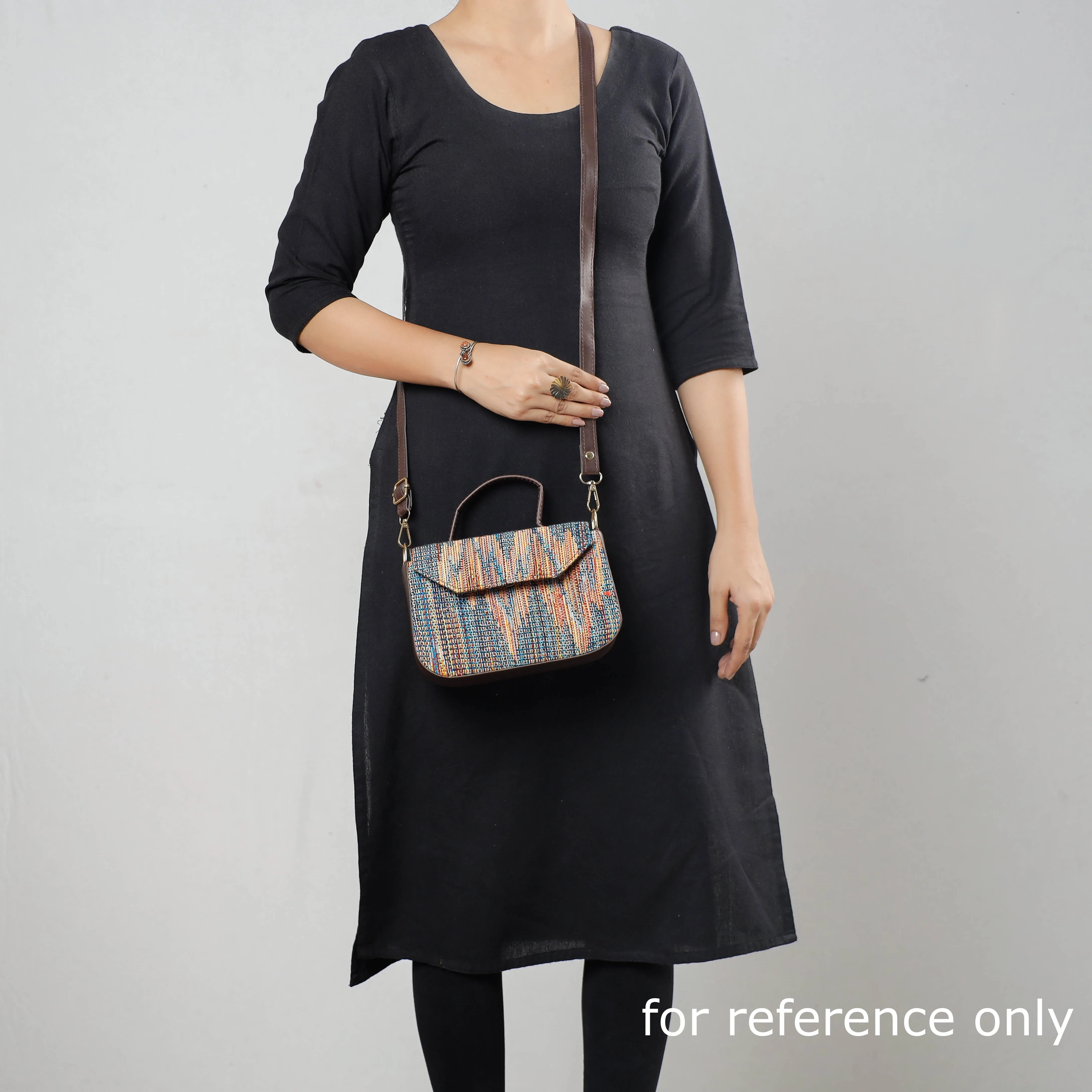 Blue - Kutch Handcrafted Woven Cotton Sling Bag