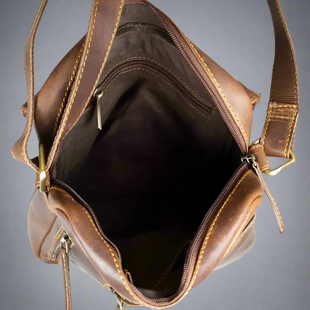 BOL Vintage Leather Crossbody Satchel Bag