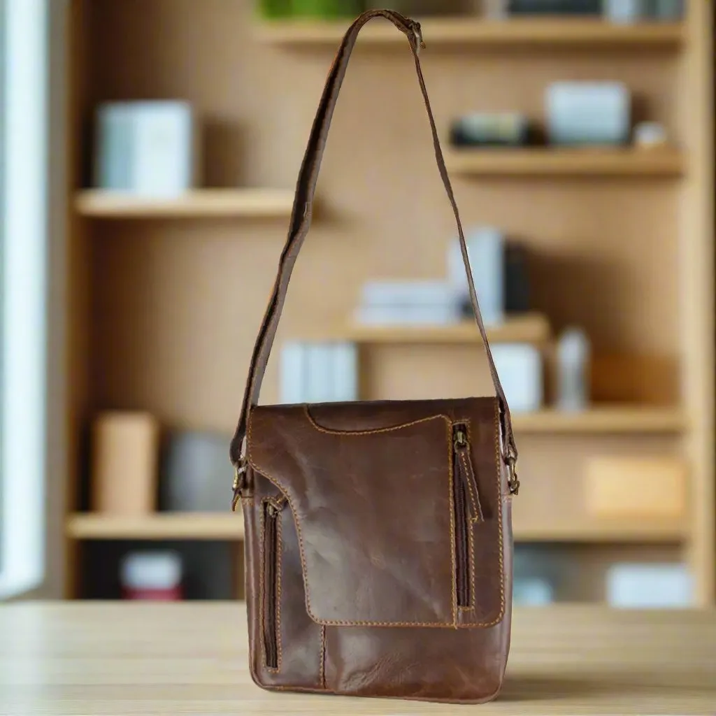 BOL Vintage Leather Crossbody Satchel Bag
