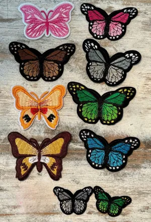 Butterfly Iron On Patches (Various Colors)