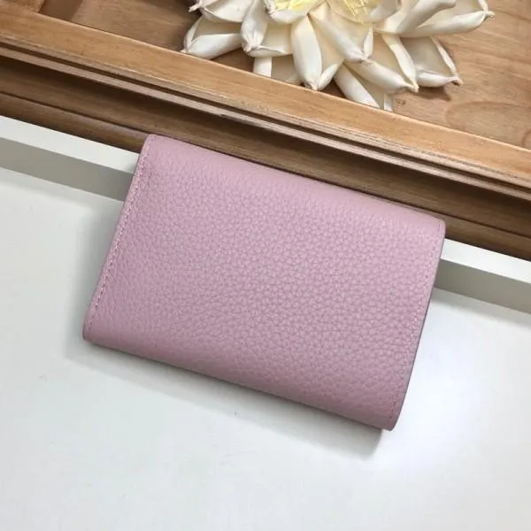 Capucines Compact Wallet With Monogram Flowers M63221 Pink