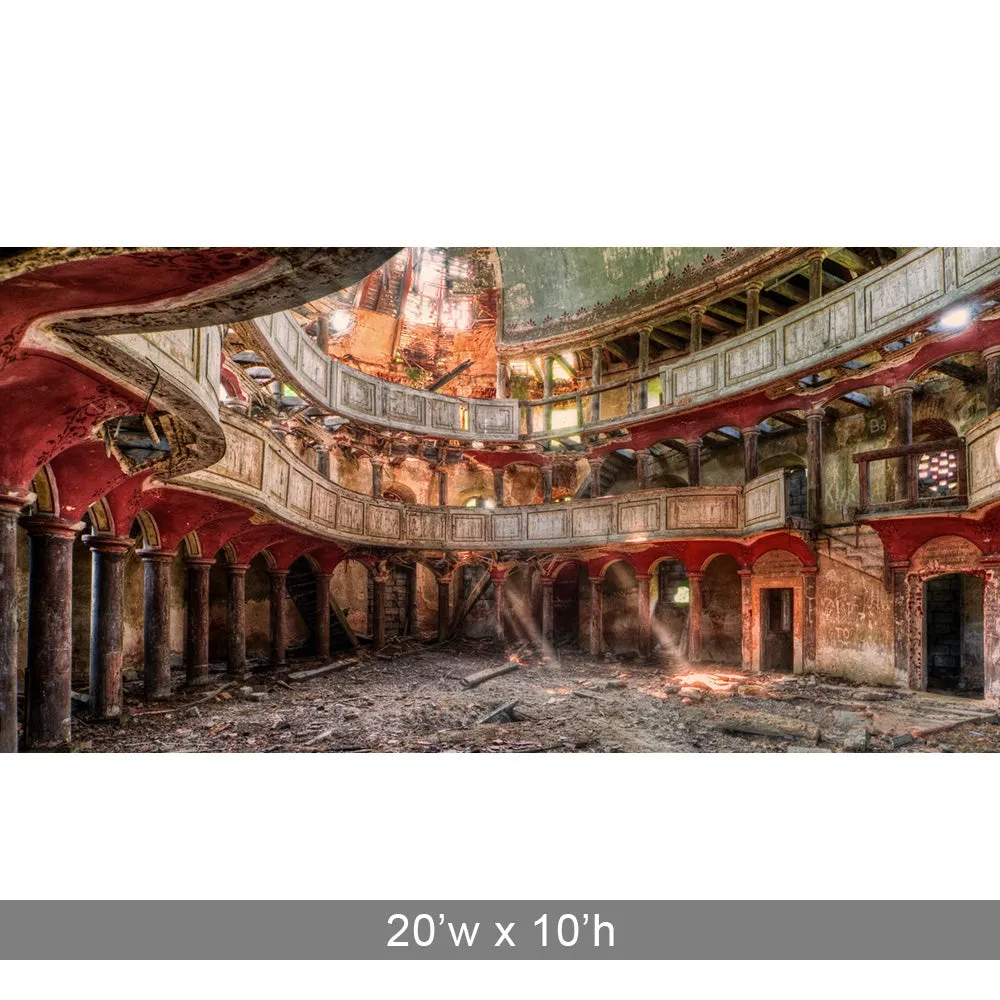 Concert Hall Ruins Printed Backdrop