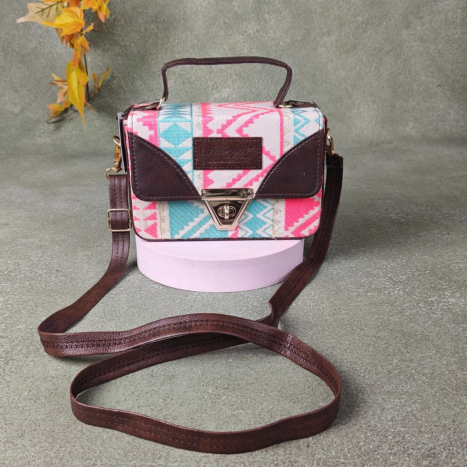 Cuboid Case Sling bags MultiColour ZigZag Prints