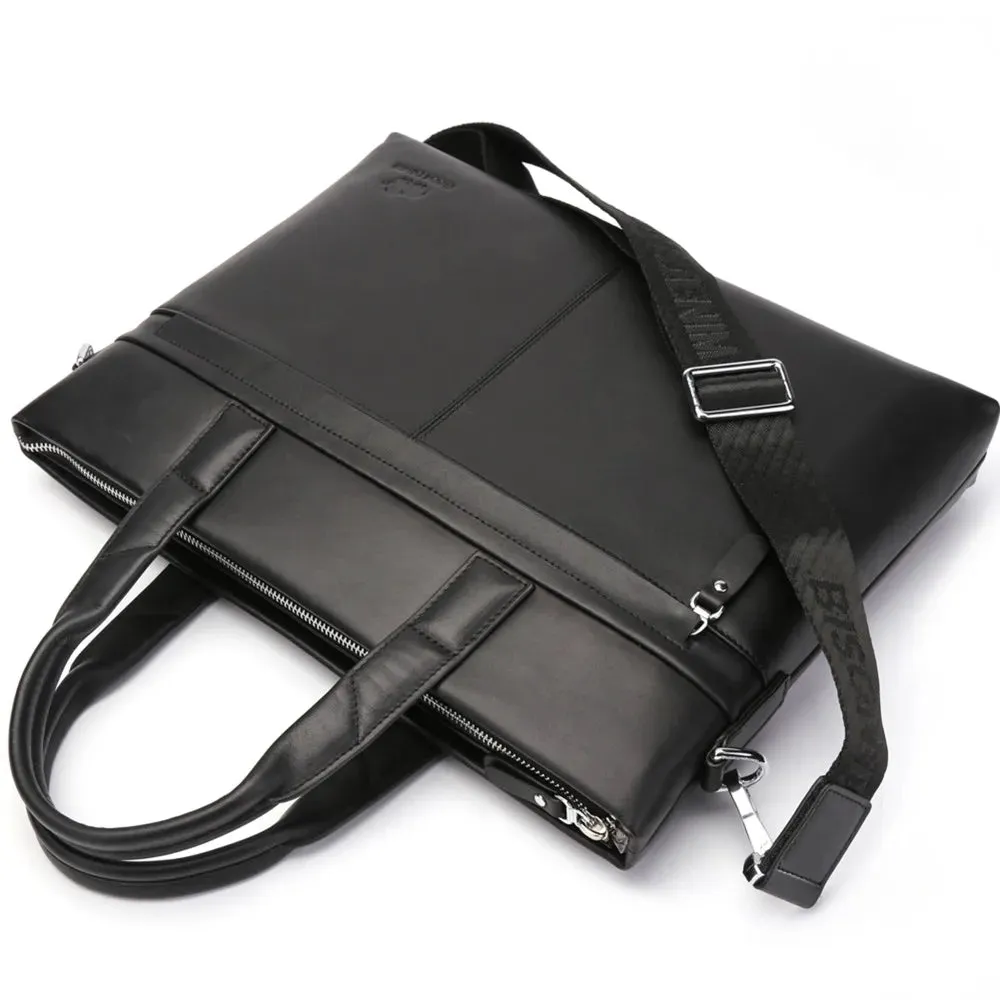 DENIM Genuine Leather Men Business Briefcases Travel Laptop Large Capacity Handbag