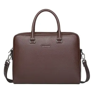 DENIM High Quality Genuine Cow Leather Briefcase Business Work Bag Men