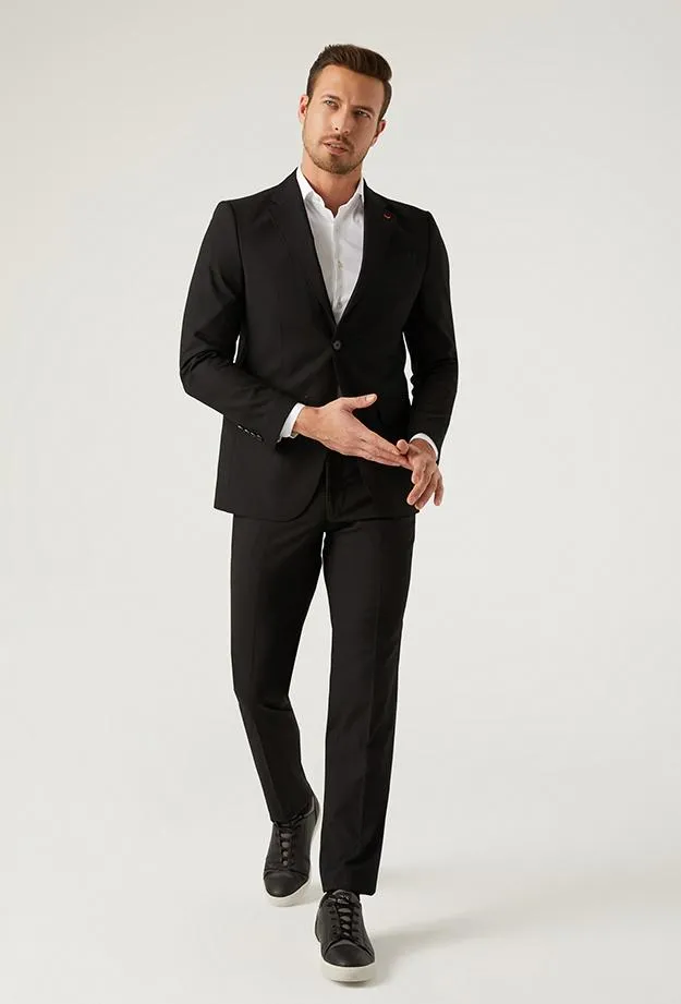 DS Damat Men's Black Formal Suit