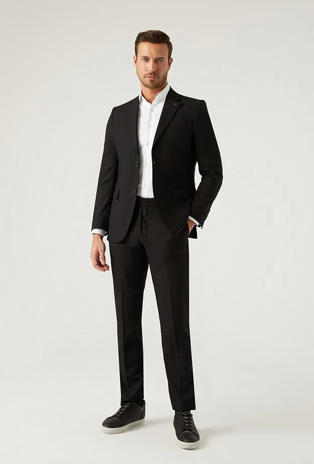 DS Damat Men's Black Formal Suit