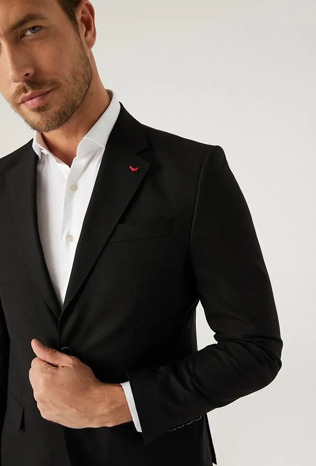 DS Damat Men's Black Formal Suit