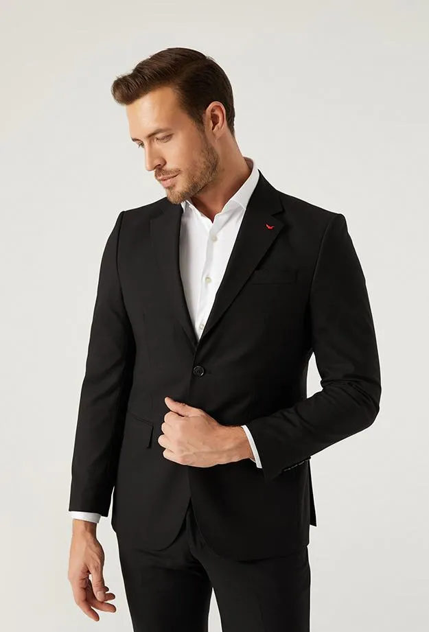 DS Damat Men's Black Formal Suit