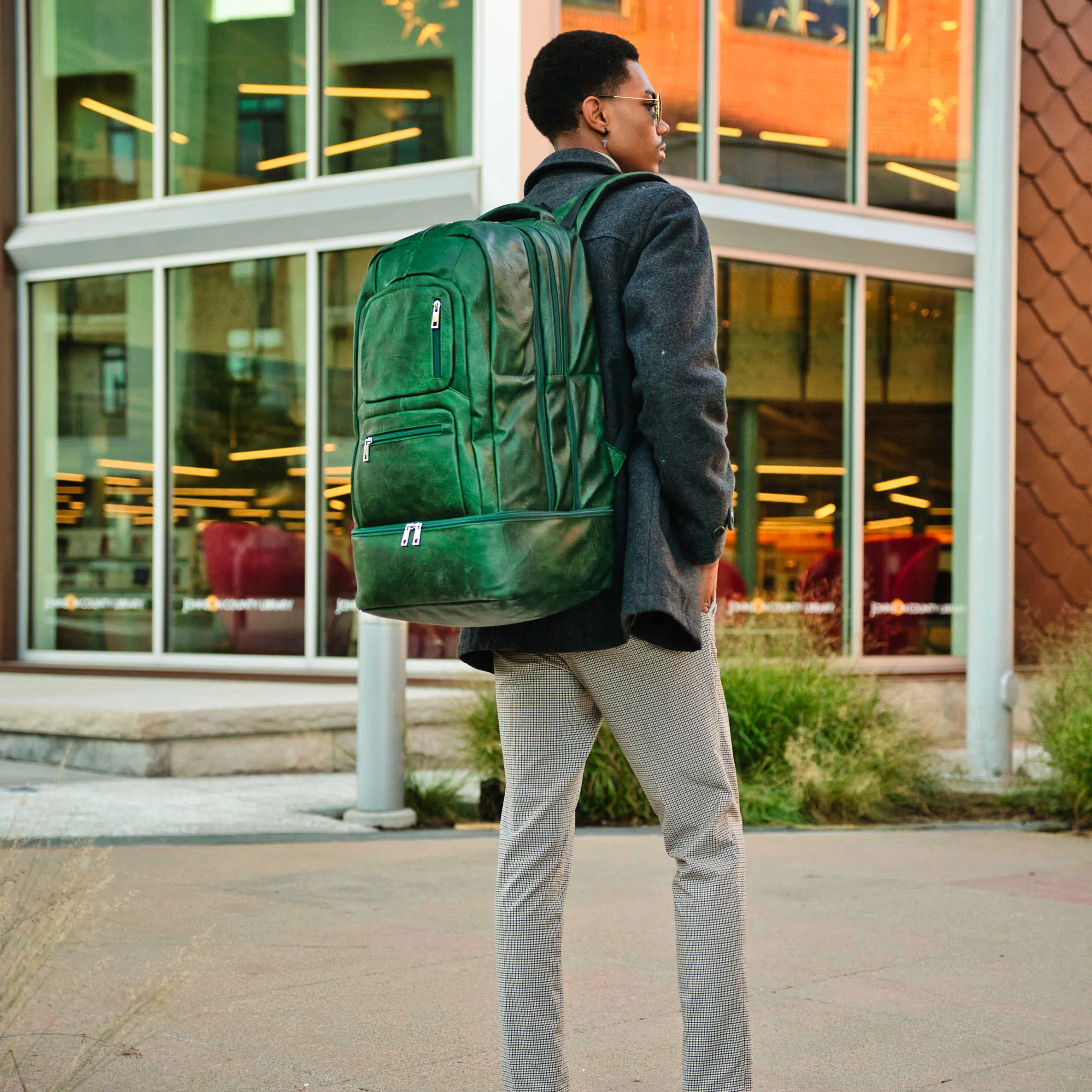 Emerald Green Leather Luxury Carry-On (HOLIDAY SALE)