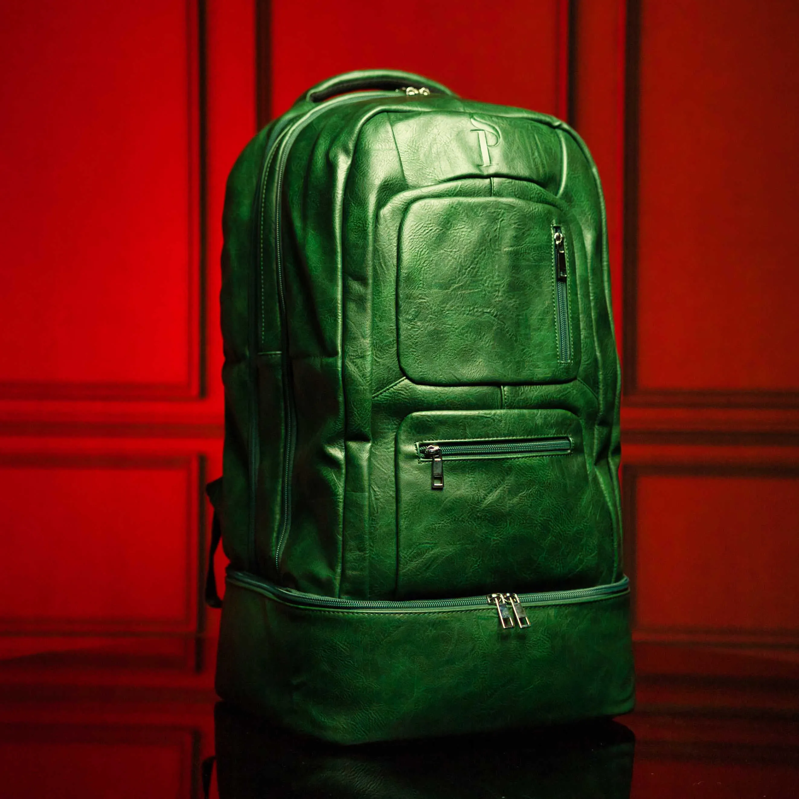 Emerald Green Leather Luxury Carry-On (HOLIDAY SALE)