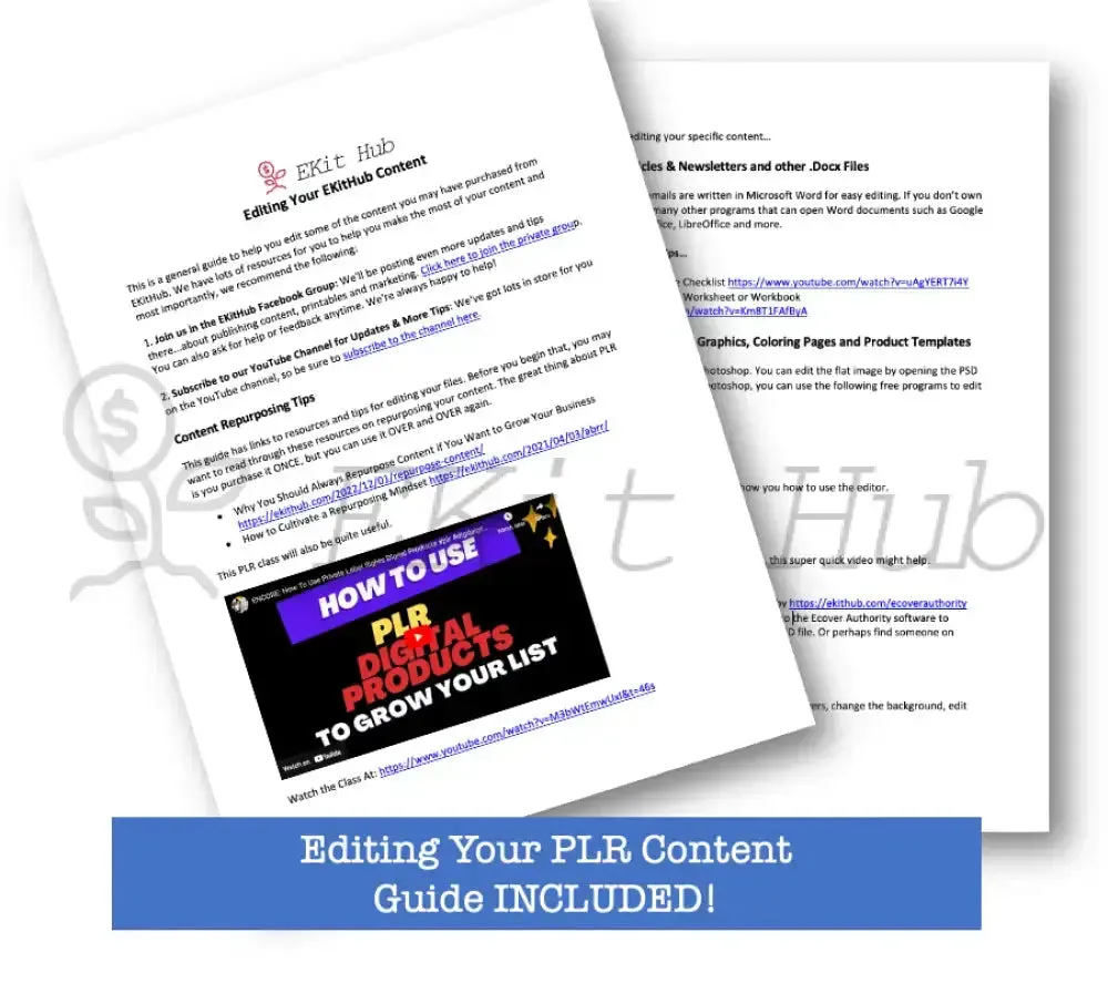 Family Goals Calendar PLR
