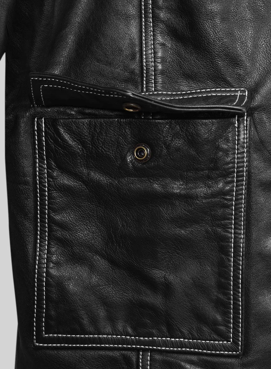 Fight Club Black Leather Jacket