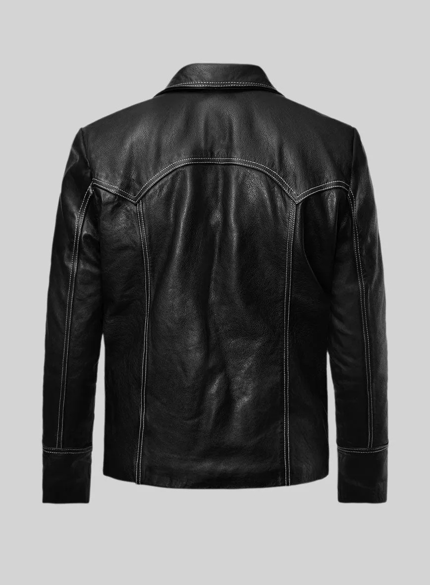 Fight Club Black Leather Jacket