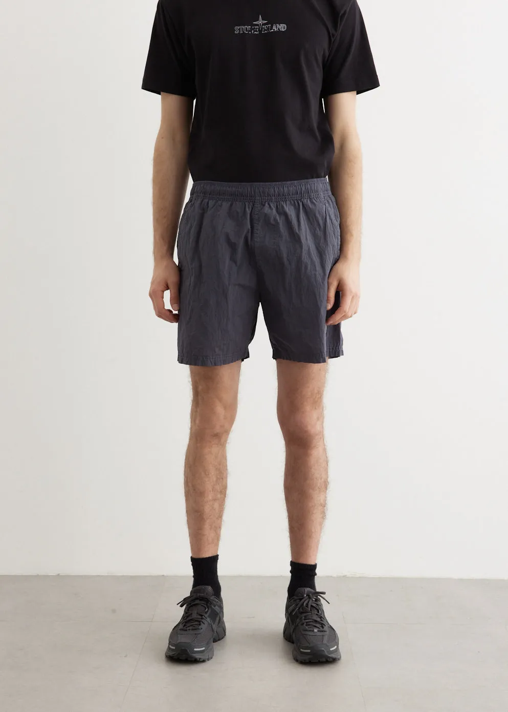 Garment Dyed Iridescent Swim Shorts
