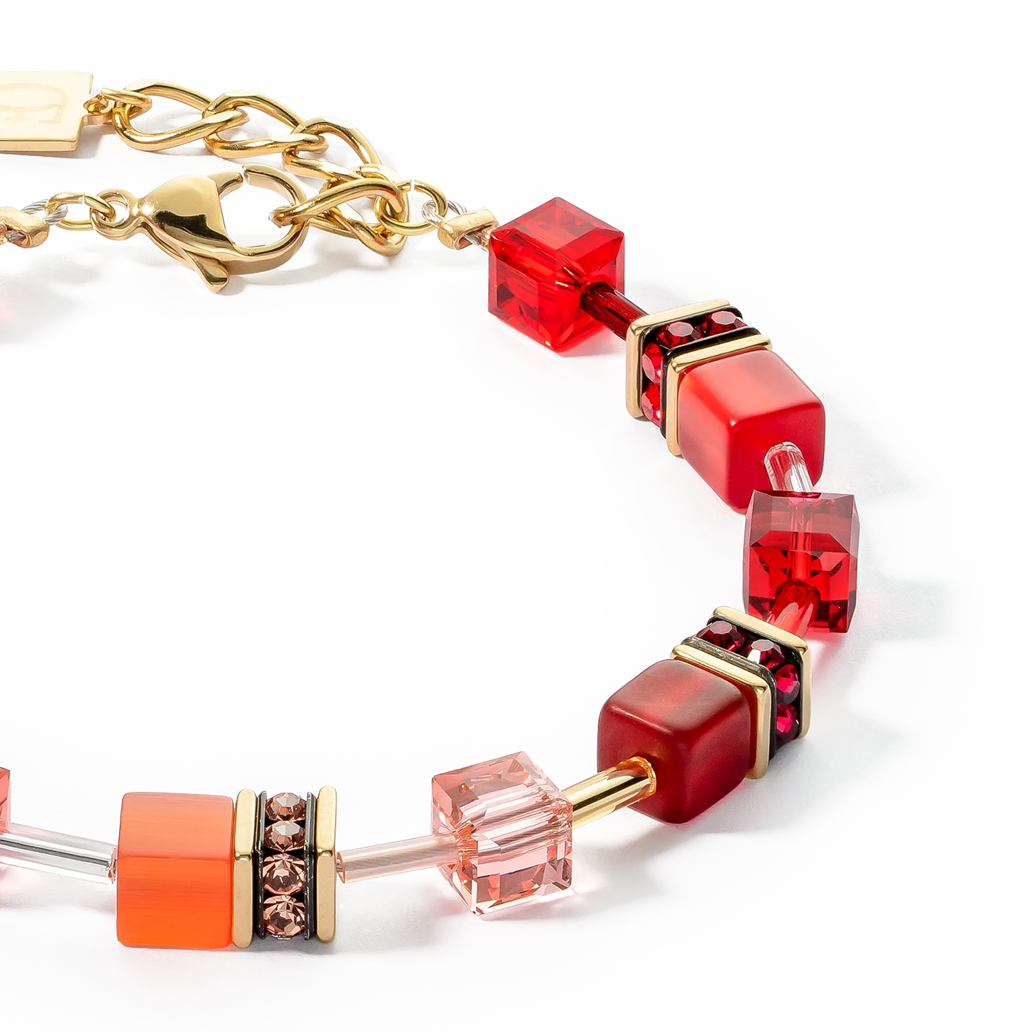 GeoCUBE® Iconic bracelet gold red