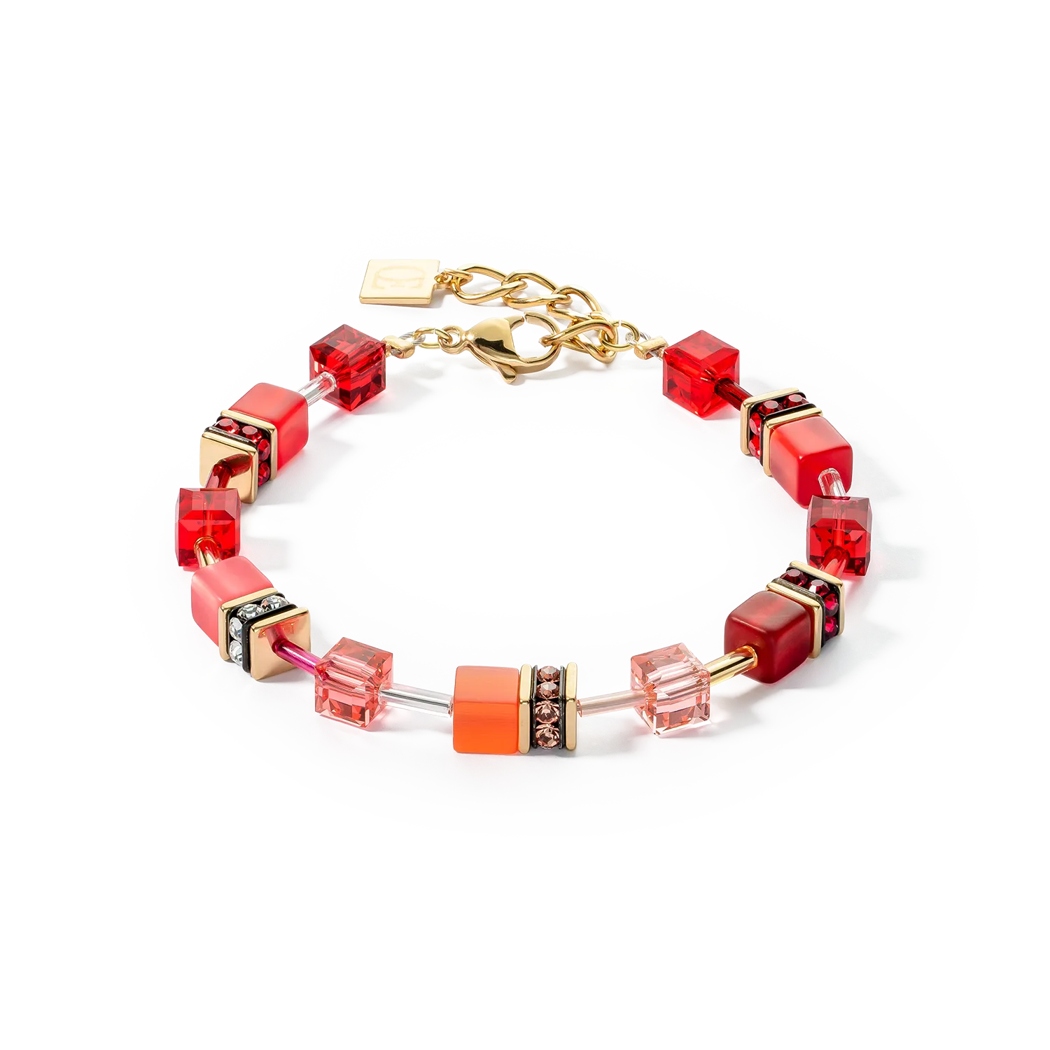 GeoCUBE® Iconic bracelet gold red