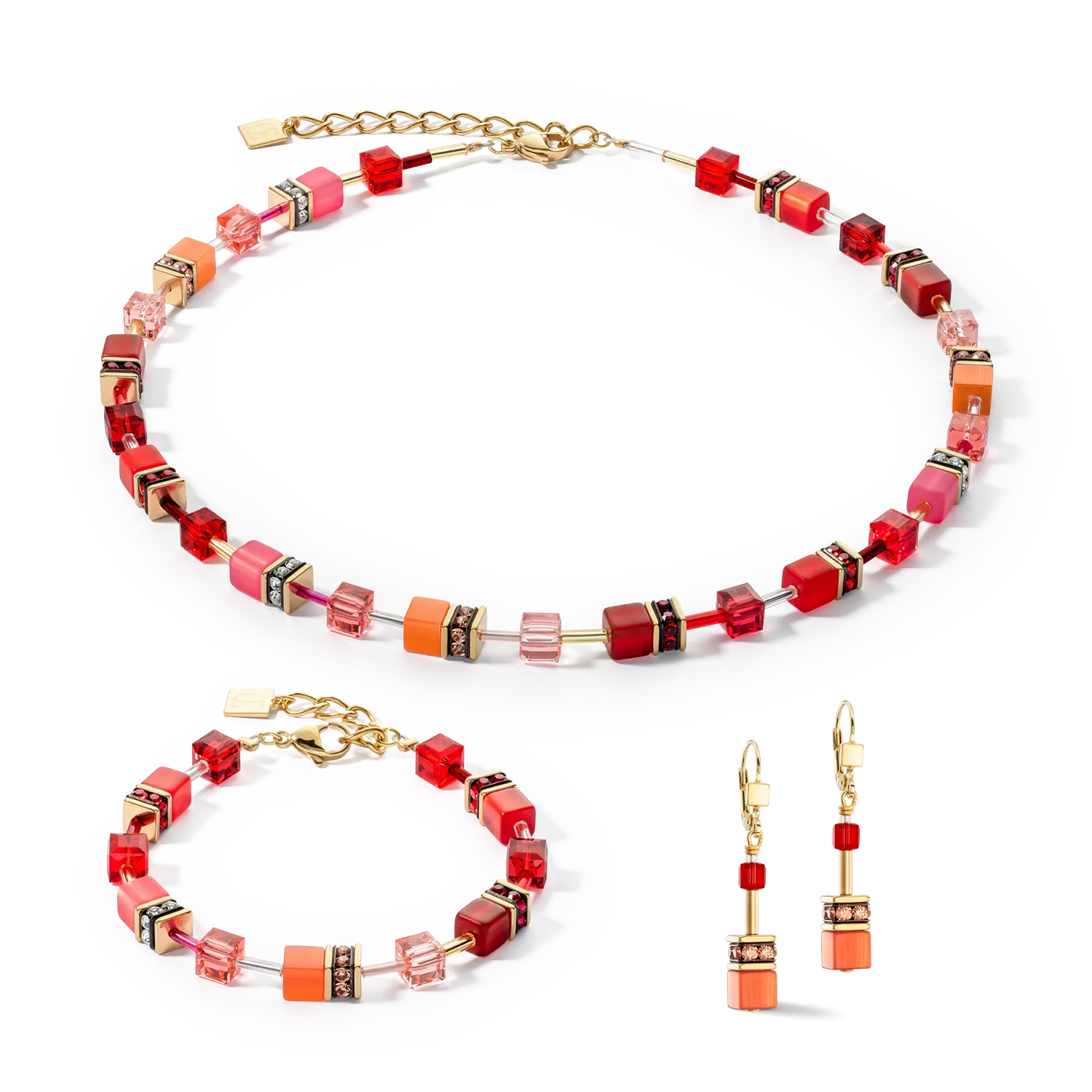 GeoCUBE® Iconic bracelet gold red