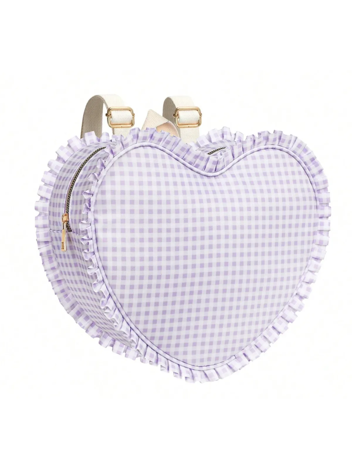 Girls Adorable Gingham Heart  Backpack
