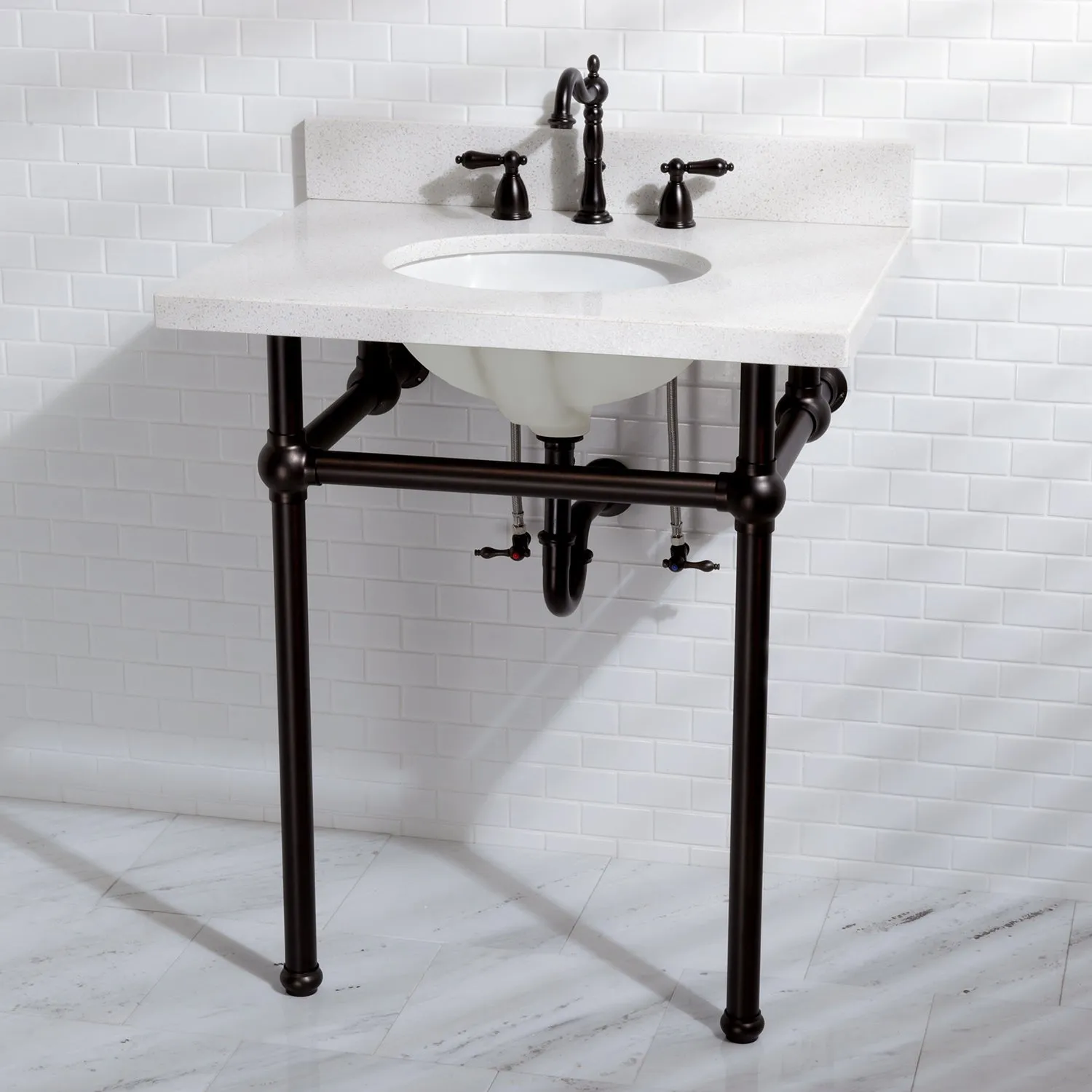 Heritage 8 inch Widespread Traditional Bathroom Faucet