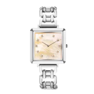 Iconic Cube Statement watch Apricot Crush Silver