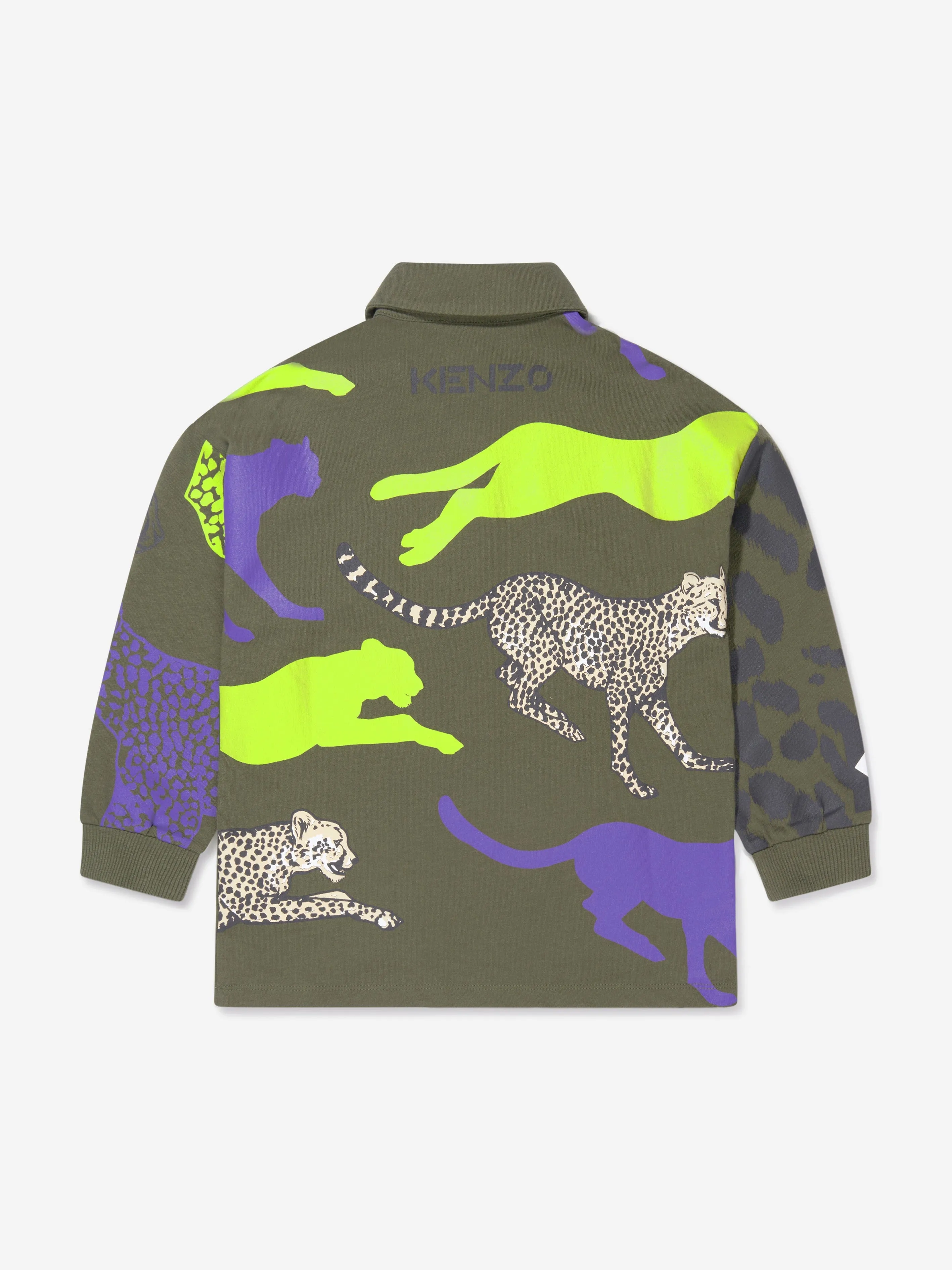 KENZO Boys Iconics Long Sleeve Polo Shirt