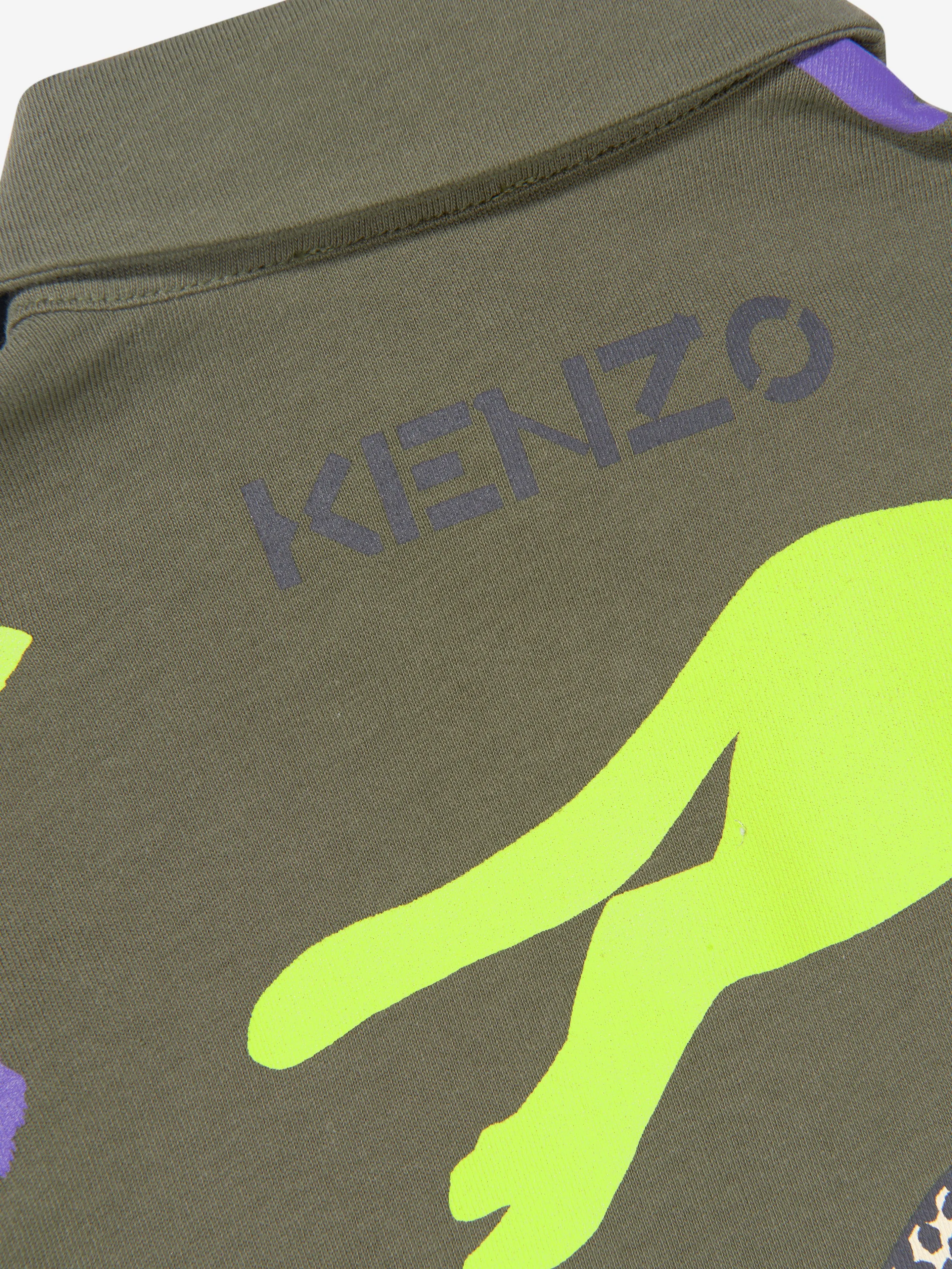 KENZO Boys Iconics Long Sleeve Polo Shirt