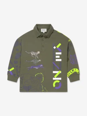 KENZO Boys Iconics Long Sleeve Polo Shirt
