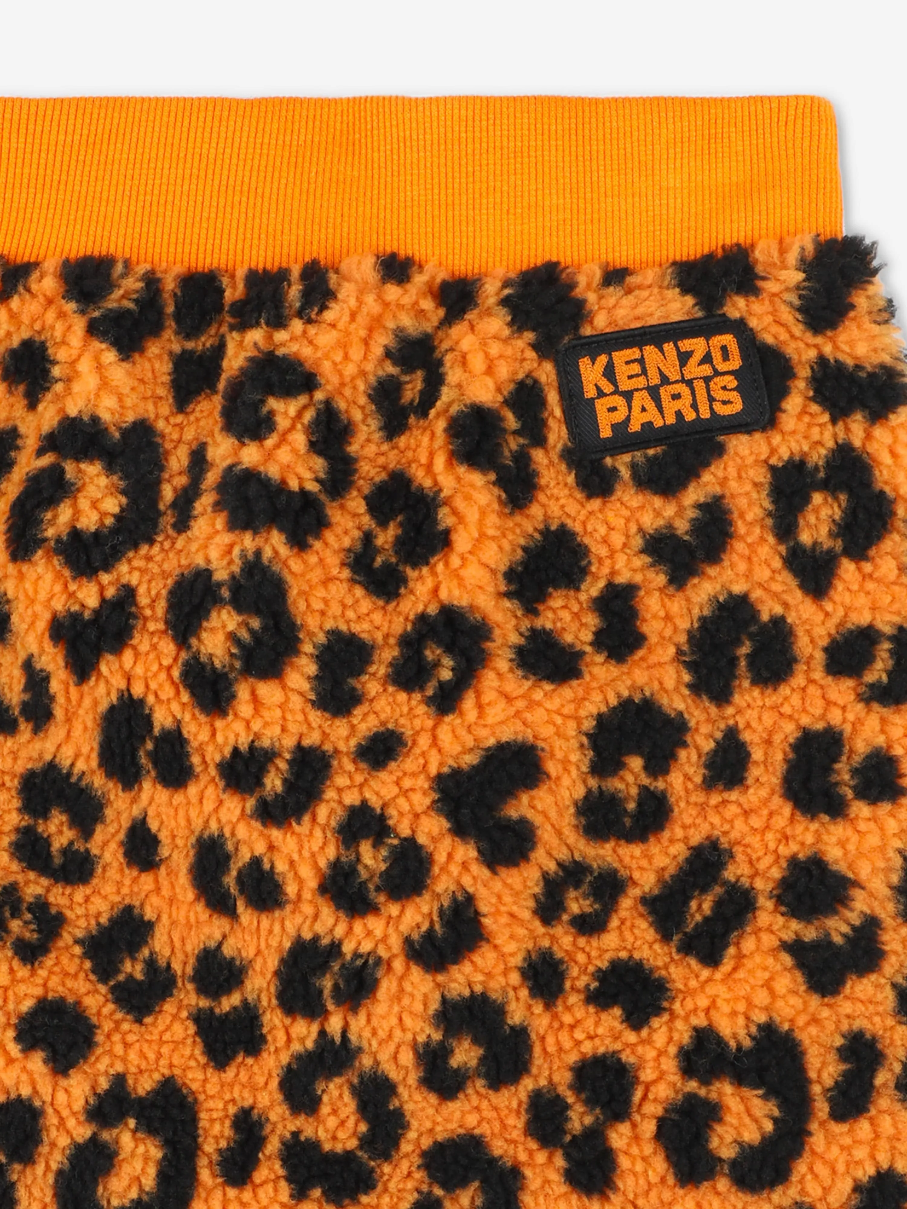 KENZO Girls Leopard Skirt in Orange