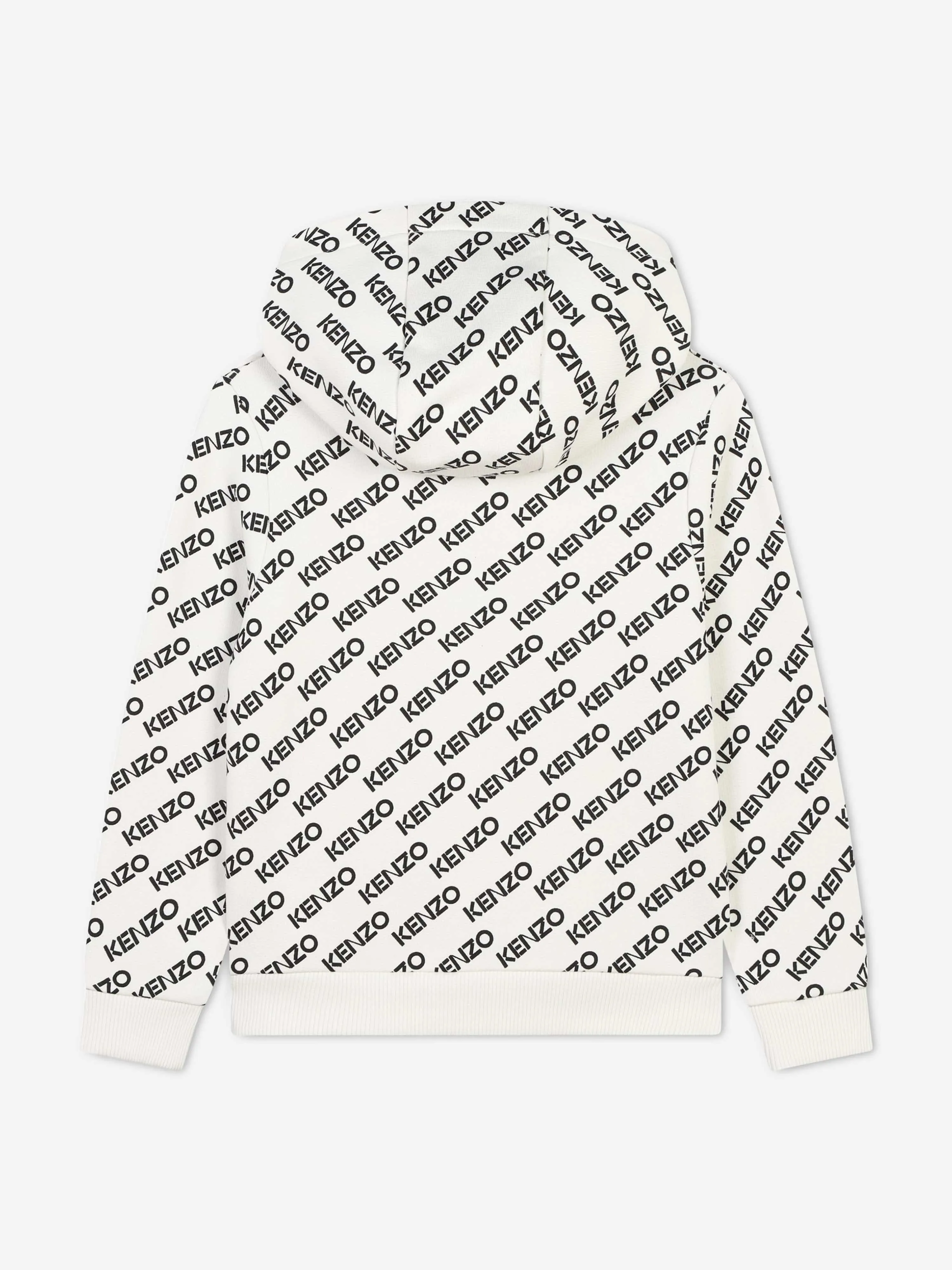 KENZO Kids Logo Print Hoodie in Ivory