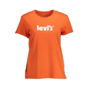 Levi's Orange Cotton Women T-Shirt