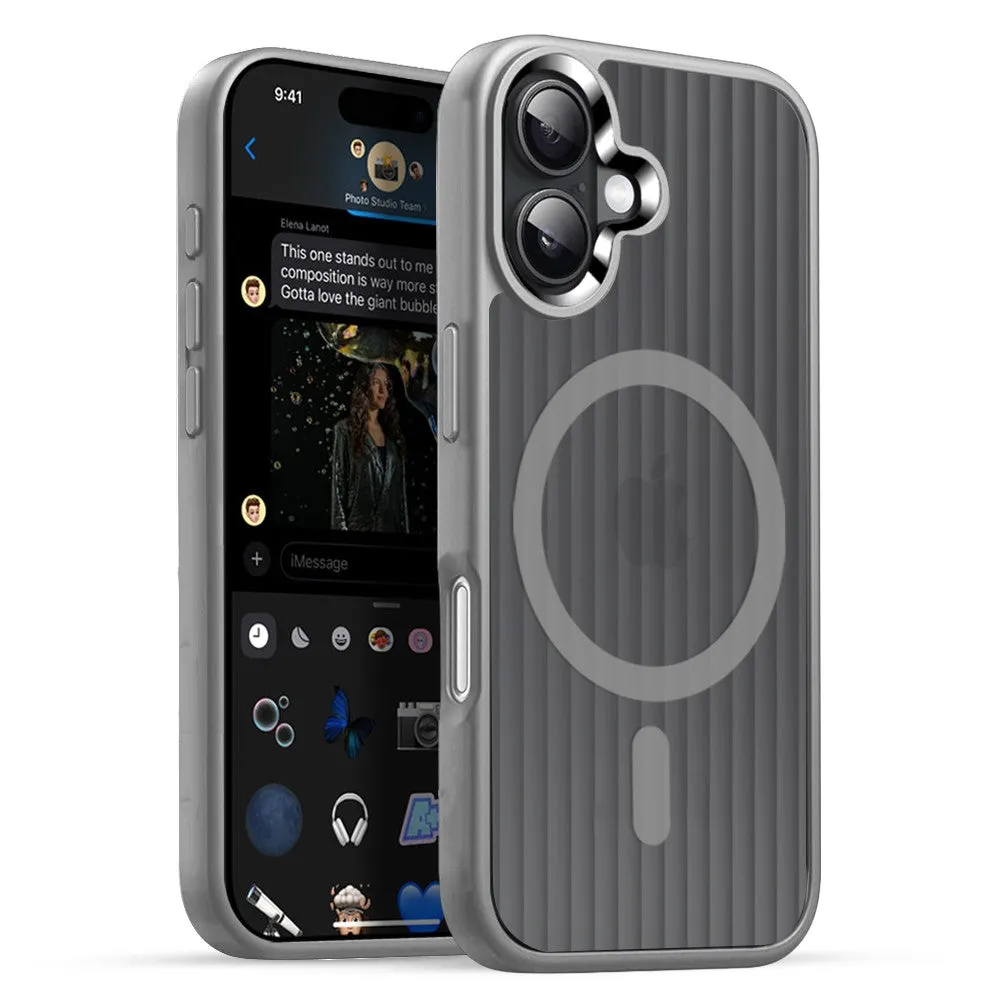 Magnetic Back Cover with Metal MagSafe Ring For iPhone 16 – Sleek, Anti-Fingerprint, and Durable Protection