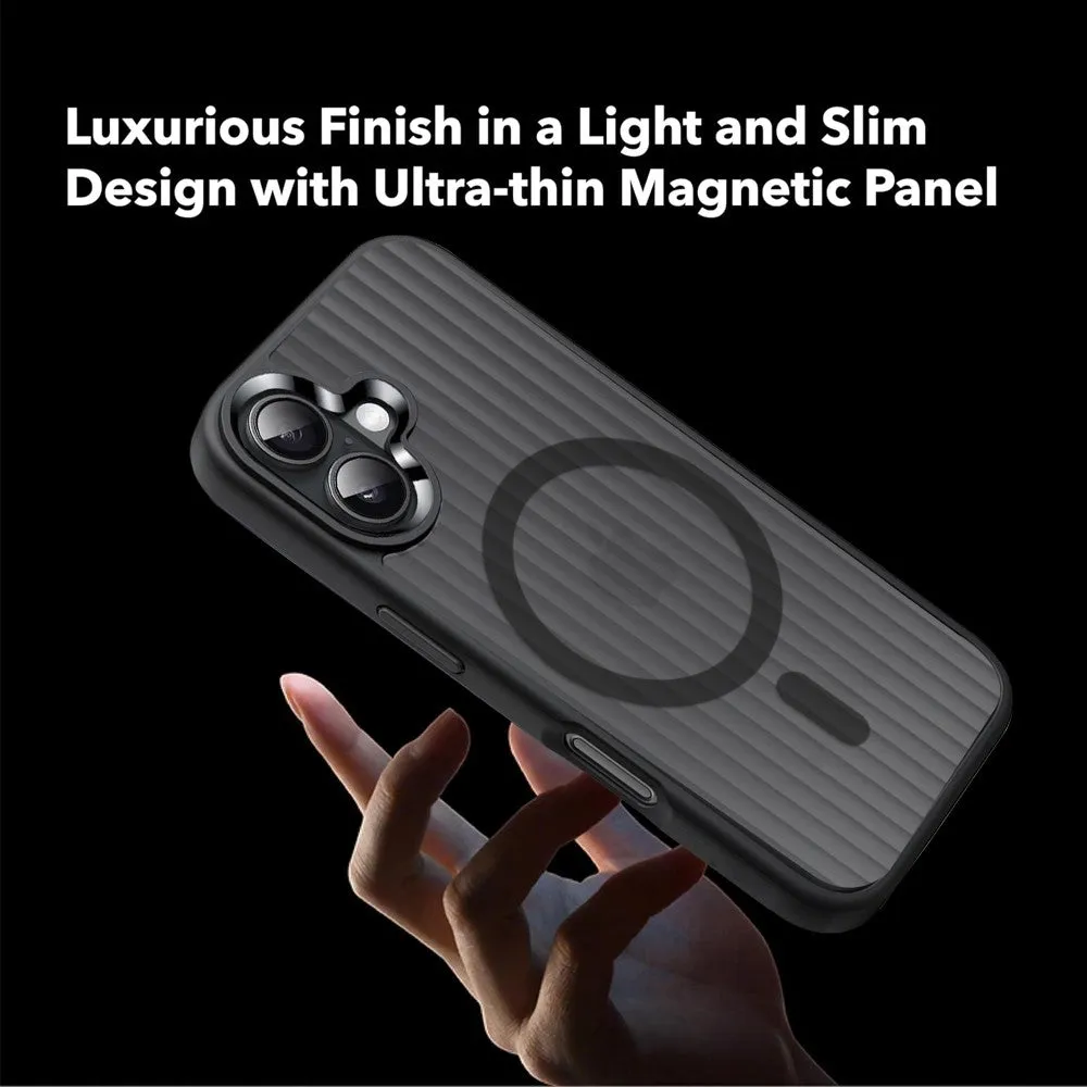 Magnetic Back Cover with Metal MagSafe Ring For iPhone 16 – Sleek, Anti-Fingerprint, and Durable Protection