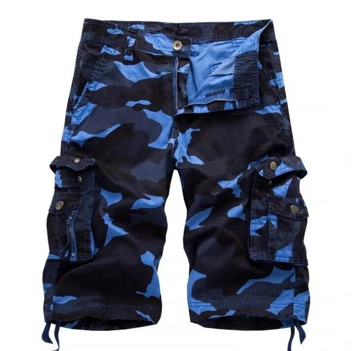 Men Multi Pockets Jogger Cargo Shorts