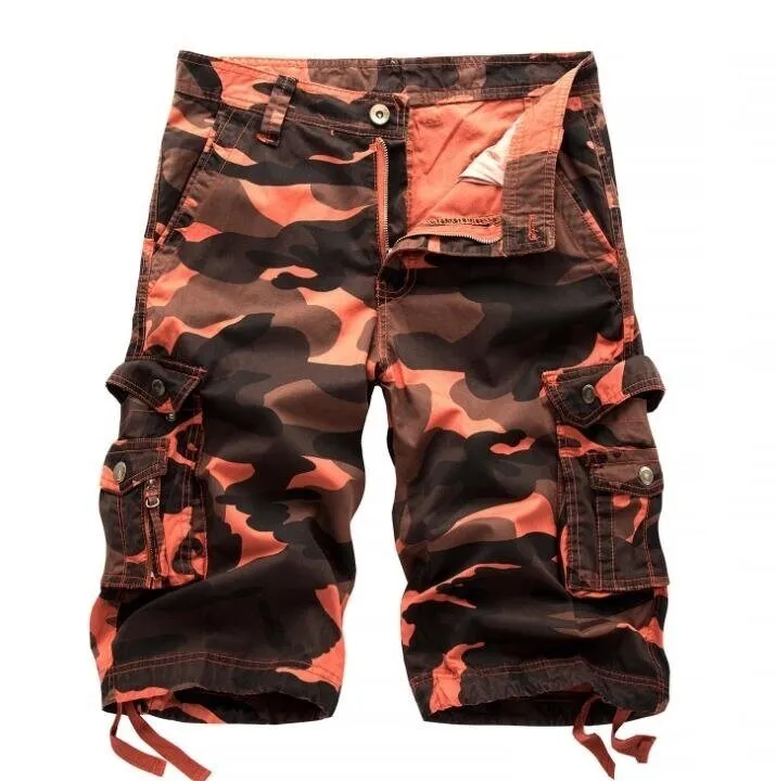 Men Multi Pockets Jogger Cargo Shorts