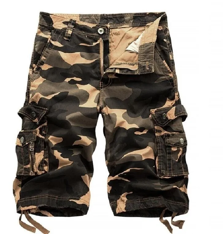 Men Multi Pockets Jogger Cargo Shorts