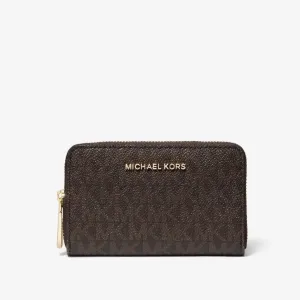 Michael Michael Kors Small Logo and Leather Wallet, brown