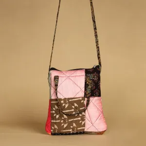 Multicolor - Handmade Quilted Cotton Patchwork Sling Bag 71