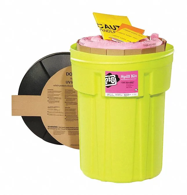 New Pig Spill Kit/Station, Drum, Chemical, Hazmat, 21 gal - KIT310