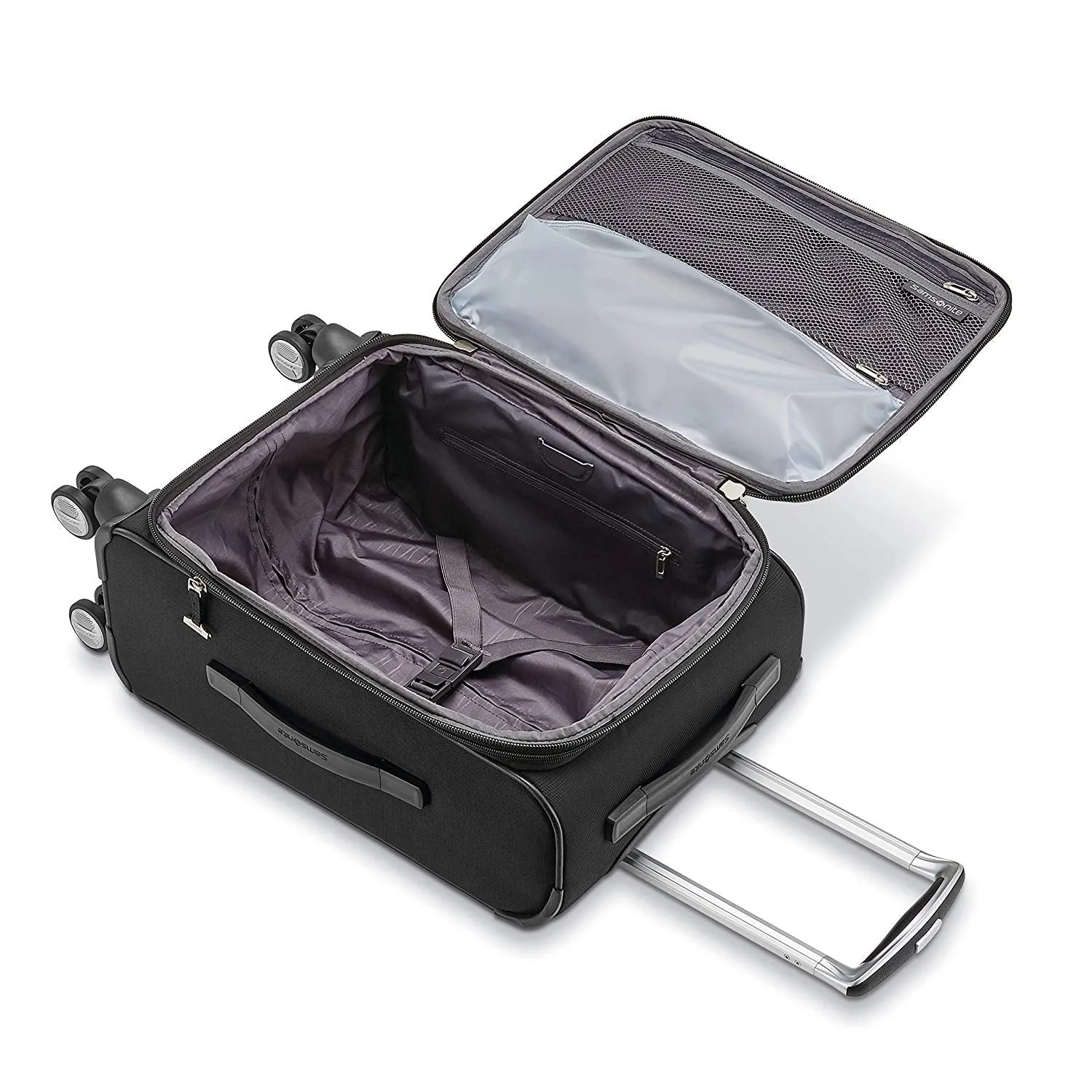 Samsonite Solyte DLX Carry on Expandable Spinner Midnight Black