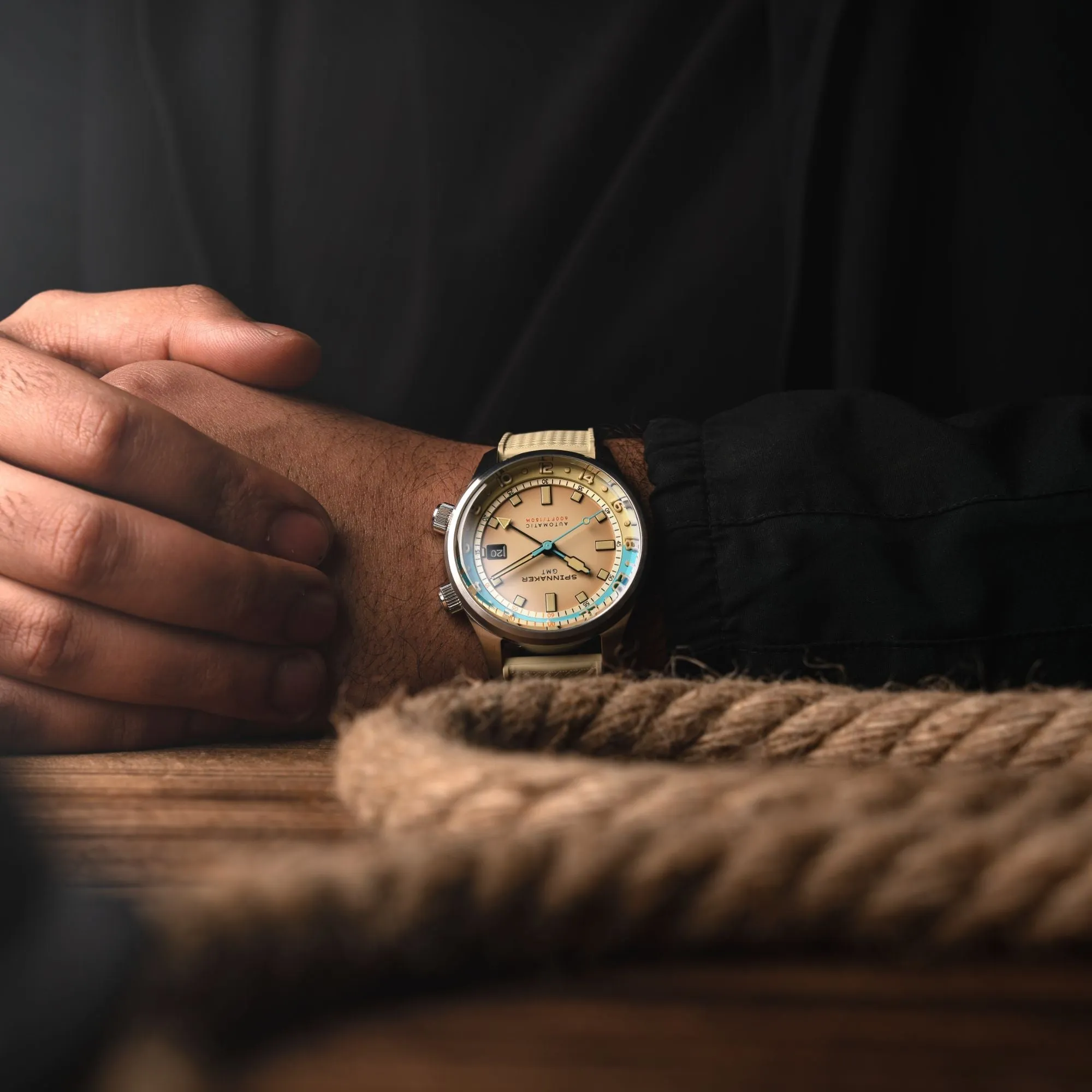 Spinnaker Bradner GMT Automatic Beige Linen Men's Watch