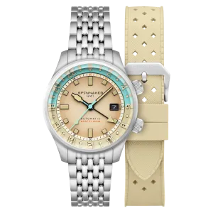 Spinnaker Bradner GMT Automatic Beige Linen Men's Watch