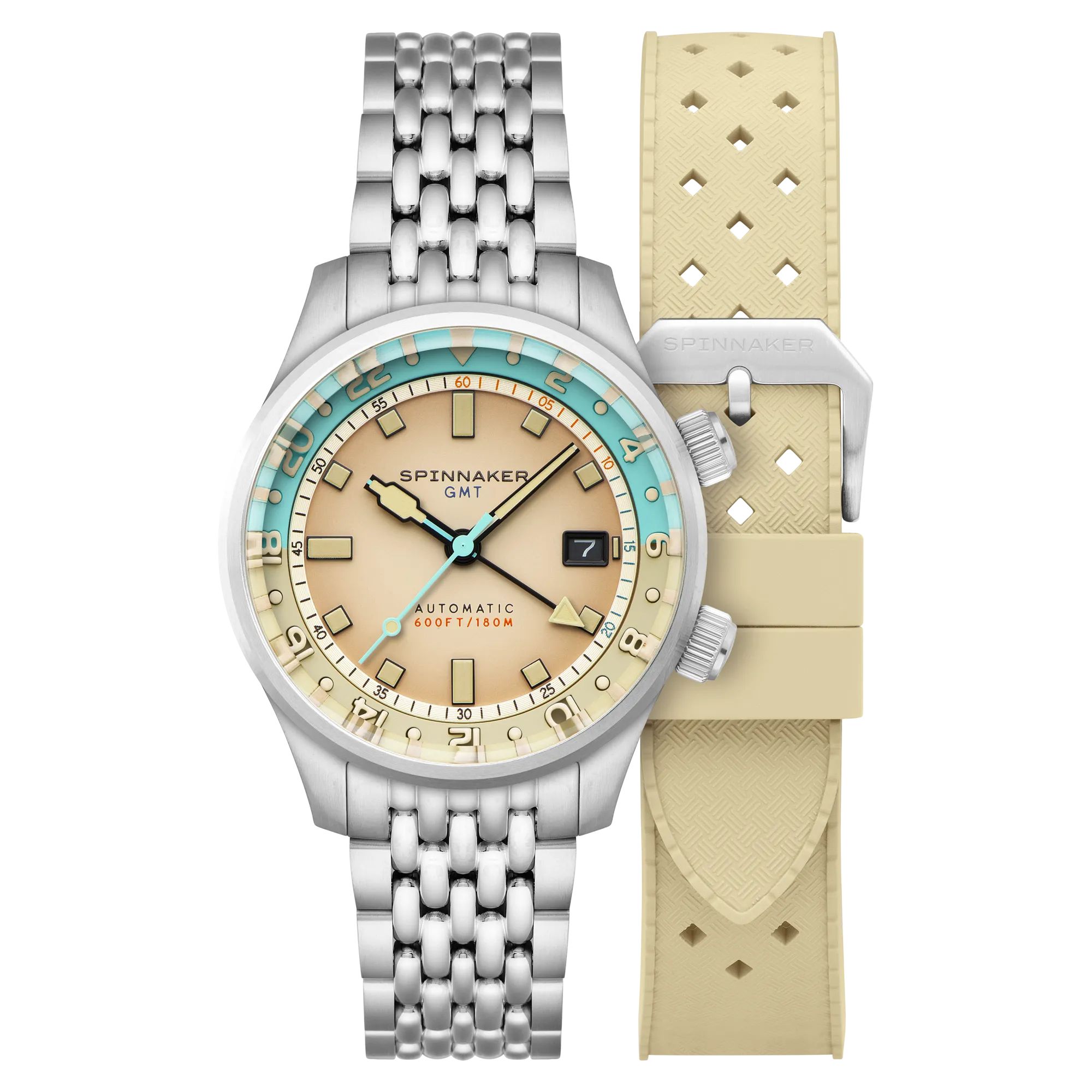 Spinnaker Bradner GMT Automatic Beige Linen Men's Watch