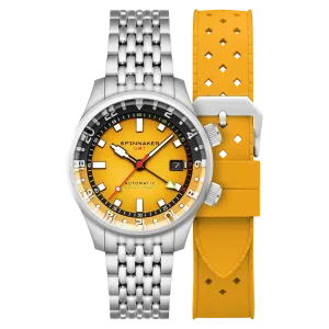 Spinnaker Bradner GMT Automatic Ochre Yellow Men's Watch